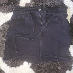 Black Jean Skirt